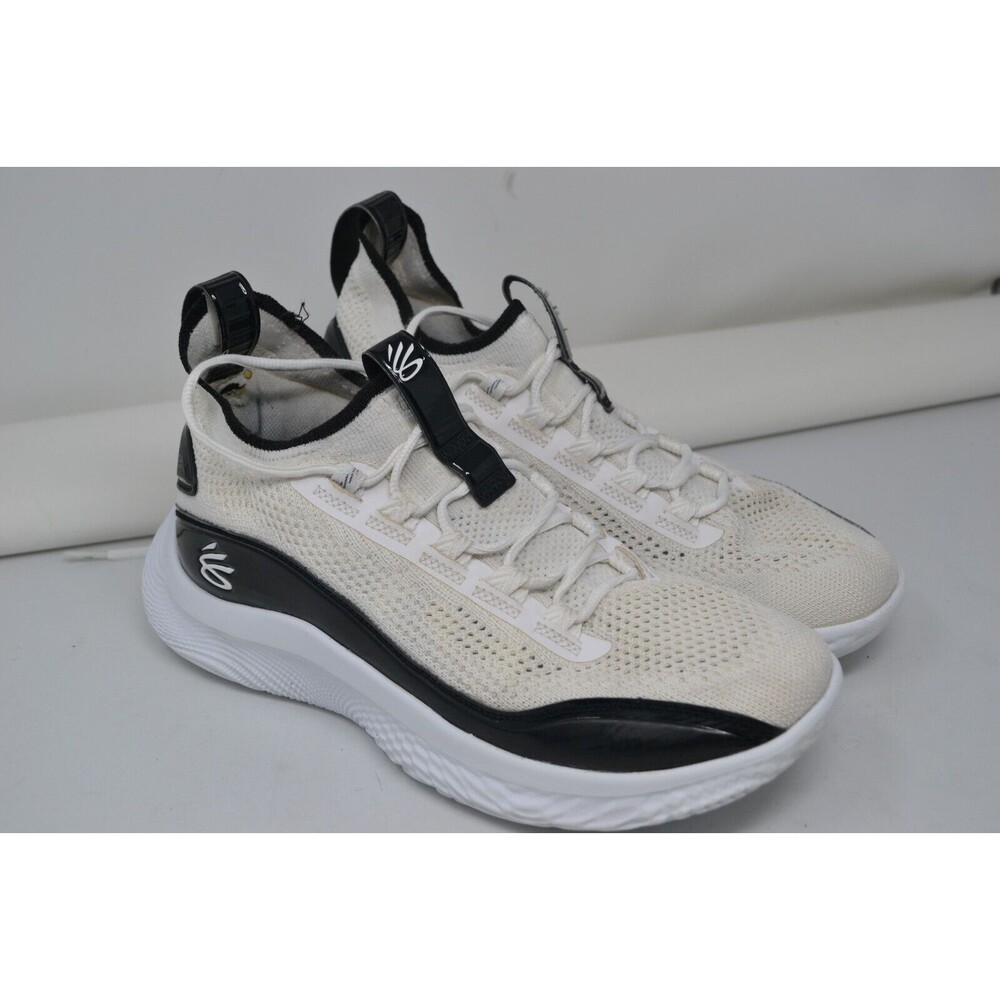 Under Armour Curry 8 FLOW White Patent 3024785-111 Sz M 10.5 W12 Basketball Shoe